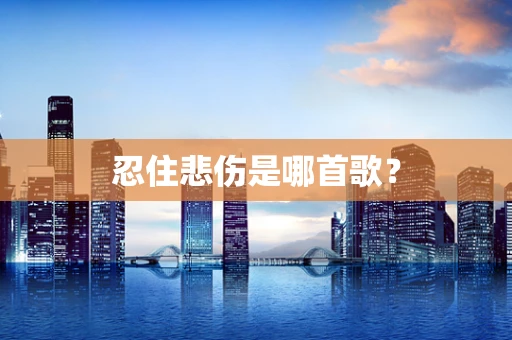 忍住悲伤是哪首歌？