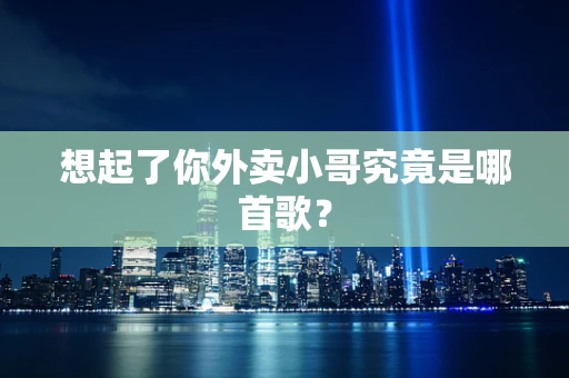 想起了你外卖小哥究竟是哪首歌？