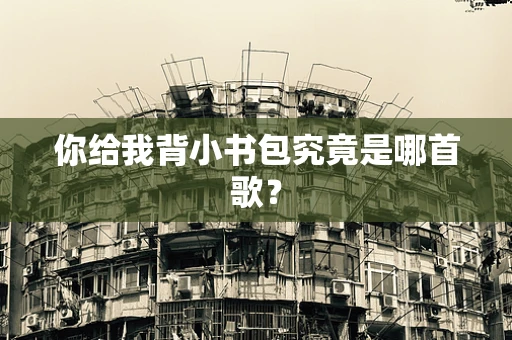 你给我背小书包究竟是哪首歌？