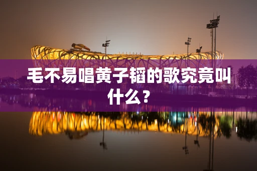 毛不易唱黄子韬的歌究竟叫什么？