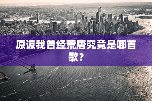 原谅我曾经荒唐究竟是哪首歌？
