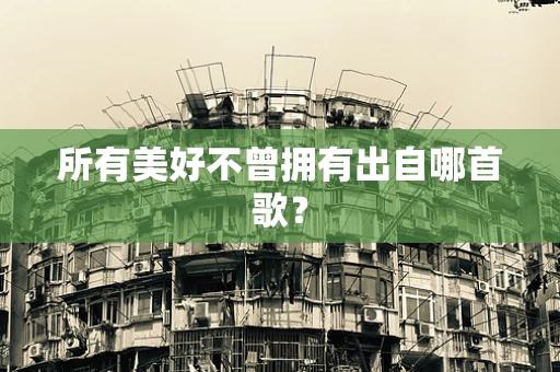 所有美好不曾拥有出自哪首歌？