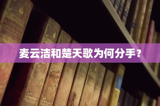 麦云洁和楚天歌为何分手？