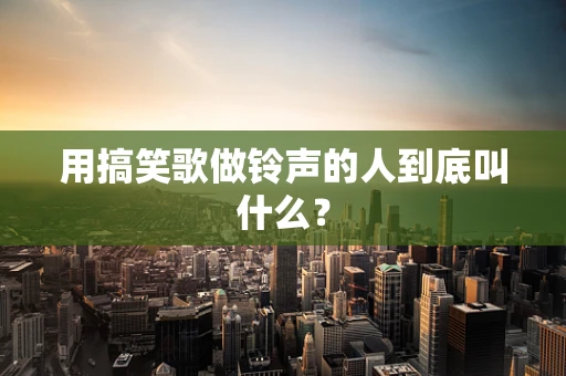 用搞笑歌做铃声的人到底叫什么？
