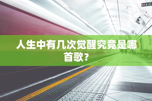 人生中有几次觉醒究竟是哪首歌？